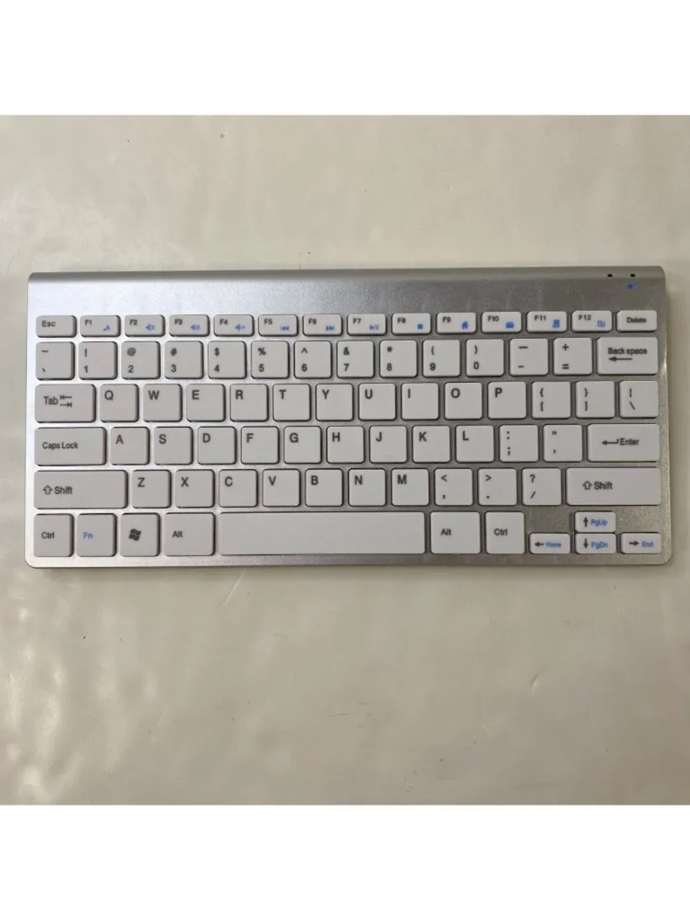 Wireless Ultra-Thin Mini Keyboard Mouse Combo Set White Silver